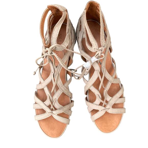 Gentle Souls Kenneth Cole wedge sandals Size 9 Gray gladiator platform comfort - Picture 4 of 9